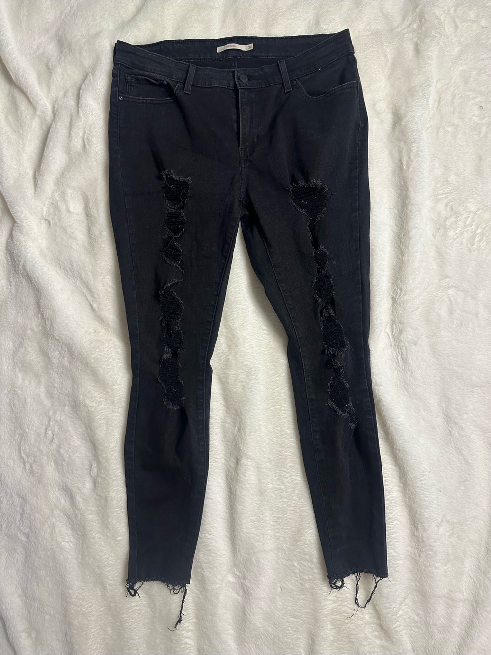Levi’s Black Distressed Skinny Jeans - Women